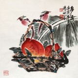 【已售】三尺斗方《多寿》