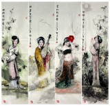 名家国画古代人物《四大美女》 - 仕女图- 99字画网