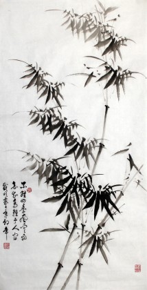 【已售】戚明三尺国画翠竹图