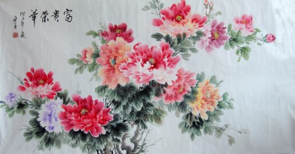 精品牡丹图《富贵荣华》 - 牡丹画 - 99字画网