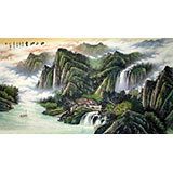 【已售】六尺精品山水国画《江山如画》