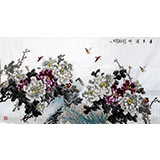 王芳六尺牡丹画《清香远布》