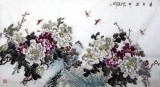 【已售】王芳六尺牡丹画《清香远布》
