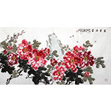 【已售】王芳四尺牡丹画《富贵满堂》