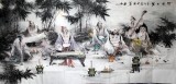 【已售】魏武双八尺国画《竹林七贤》（询价）