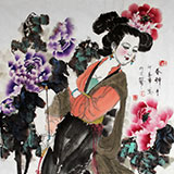 【已售】佛学画家李喜军《醉春》