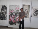 【已售】姜进军六尺牡丹画《花开富贵万年红》