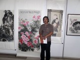 姜康六尺牡丹画《富贵迎春》