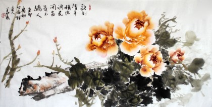 【已售】姜进军三尺牡丹《花开富贵不骄人》