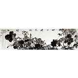西蜀山人六尺对开《映日荷花别样红》