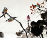 SK西蜀山人六尺对开作品《荷花清心》