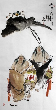 【已售】魏武双四尺精品《和合二仙》（询价）