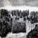 肖文斌四尺斗方山水画