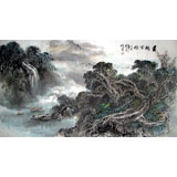 名家杨春六尺山水《黄瑶古榕》
