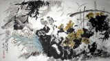 【已售】蒋峰三尺写意花鸟画《鸟语花香》