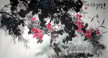 【已售】蒋峰三尺写意花鸟画《早木知春》