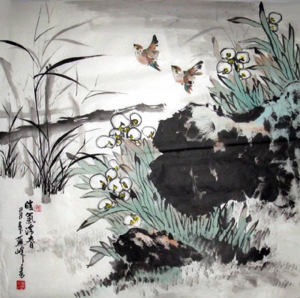 【已售】四尺斗方写意花鸟画-2