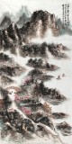 【已售】李明成三尺写意山水画《江南佳丽地》