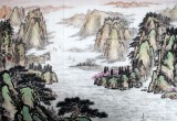QA卢元蛟四尺山水《川江风情》