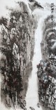 【已售】张春奇精品三尺山水画《峡江烟雨》徐悲鸿纪念馆艺术中心理事