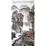 【已售】四尺精品工笔山水画《层喦深处》