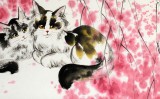【已售】颜涵精品三尺卧室双猫图