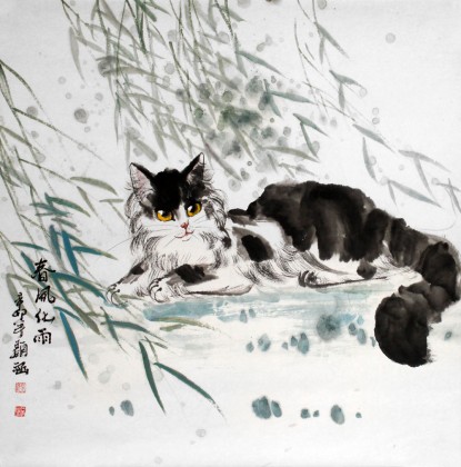【已售】颜涵精品四尺斗方《春风化雨》