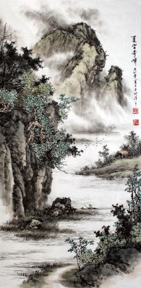 【已售】吉林美协邹本财三尺《夏云奇峰》