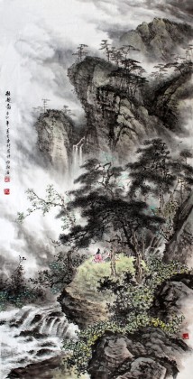 【已售】吉林美协邹本财四尺精品《雅趣图》