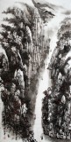 【已售】张春奇四尺山水作品《峡江烟雨》徐悲鸿纪念馆艺术中心理事