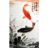 东方鱼圣周升达大三尺《双鱼图》（议价）