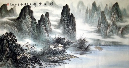 【已售】三尺国画山水《烟江叠嶂》