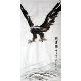 张春奇四尺雄鹰图《远瞩》