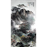 杨春六尺精品山水《霜叶红于二月花》