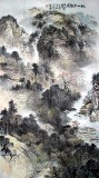 杨春六尺山水《秋山夕照图》