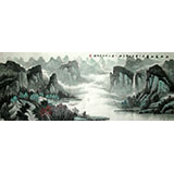 六尺客厅山水画《江山美如画》