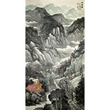 【已售】六尺国画山水《山居图》