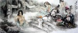 【已售】八尺国画人物《贵妃入浴图》