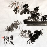 【已售】张春奇三尺斗方餐厅画《丰秋》徐悲鸿纪念馆艺术中心理事