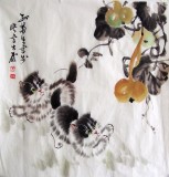 书房挂画猫趣图- 生肖动物- 99字画网