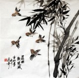 张春奇三尺斗方画《晨曲韵晓风》