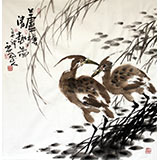 西蜀山人四尺斗方《芦塘清趣图》