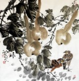 【已售】西蜀山人 四尺斗方《大福禄》 四川美协会员