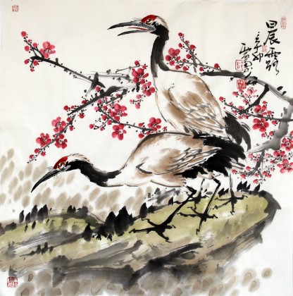 【已售】西蜀山人四尺斗方《晨露》