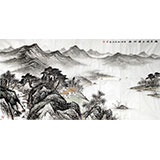 国家画院刘金河四尺《潮平风正远帆轻》