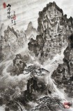 【已售】山水名家蒲家瑞四尺三开《山河神韵》
