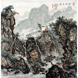 蒲家瑞四尺斗方《山河长春》