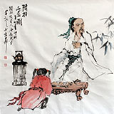 【已售】湖北美协庾超然四尺斗方《陆羽品茶图》