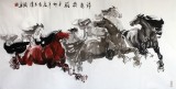 【已售】四尺六骏图《锦绣前程》