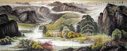 【已售】丈二巨幅国画《万水千山总是情》